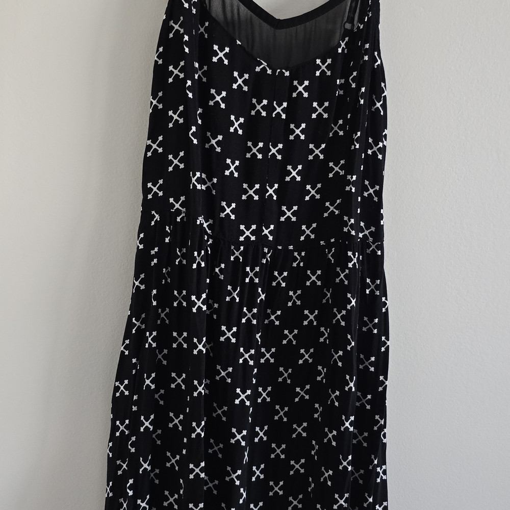 Black and White Patterned Dress